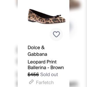 💯 Authentic Dolce & Gabbana Leopard Flats